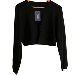 OmicGot Women's Long Sleeve Short Knit Sweater